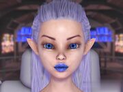 科幻性爱游戏与一个性感的年轻金发女郎深喉打桩