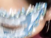 淫荡巨乳面具少妇双人秀深喉口交舔脚