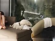 社会小妹就是开放,一约就去开房直奔主题_