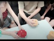 国产AV剧情【网红美女姐妹KTV与粉丝同乐会玩骰子输了上演4P大战】